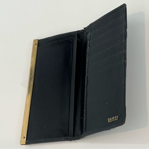 VINTAGE GUCCI BLACKCHECK BOOK & CARD HOLDER - Picture 7 of 14